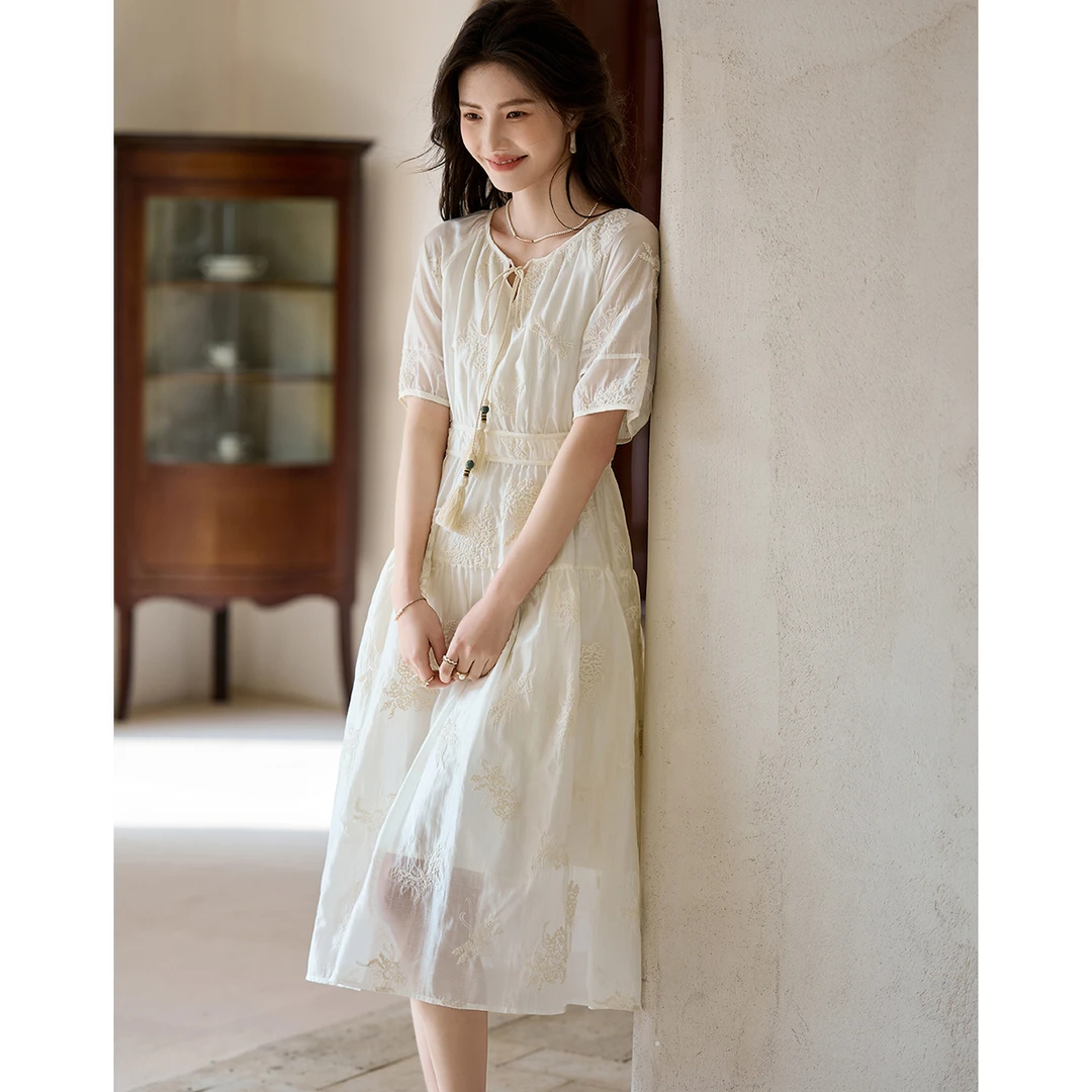 【艾美甄选】新中式国风裙子AN25X5088