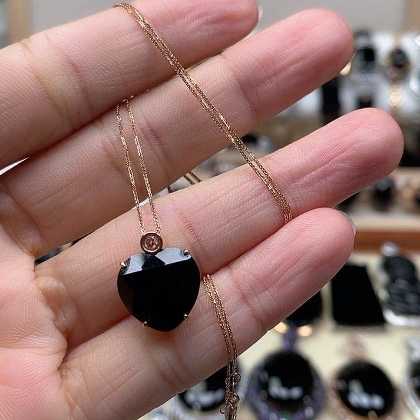 【闪购商品】翡翠吊坠(赠链)18K金镶嵌爱心