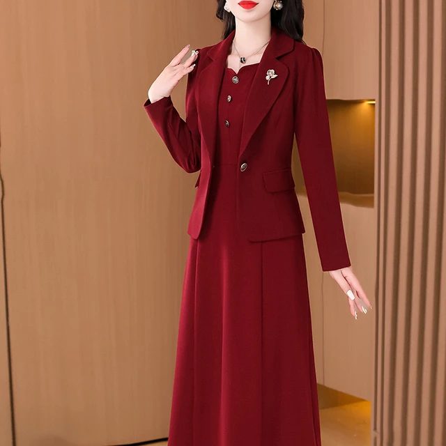 喜婆婆婚宴装2025新款女春平时可穿结婚礼服高端妈妈两件套连衣裙