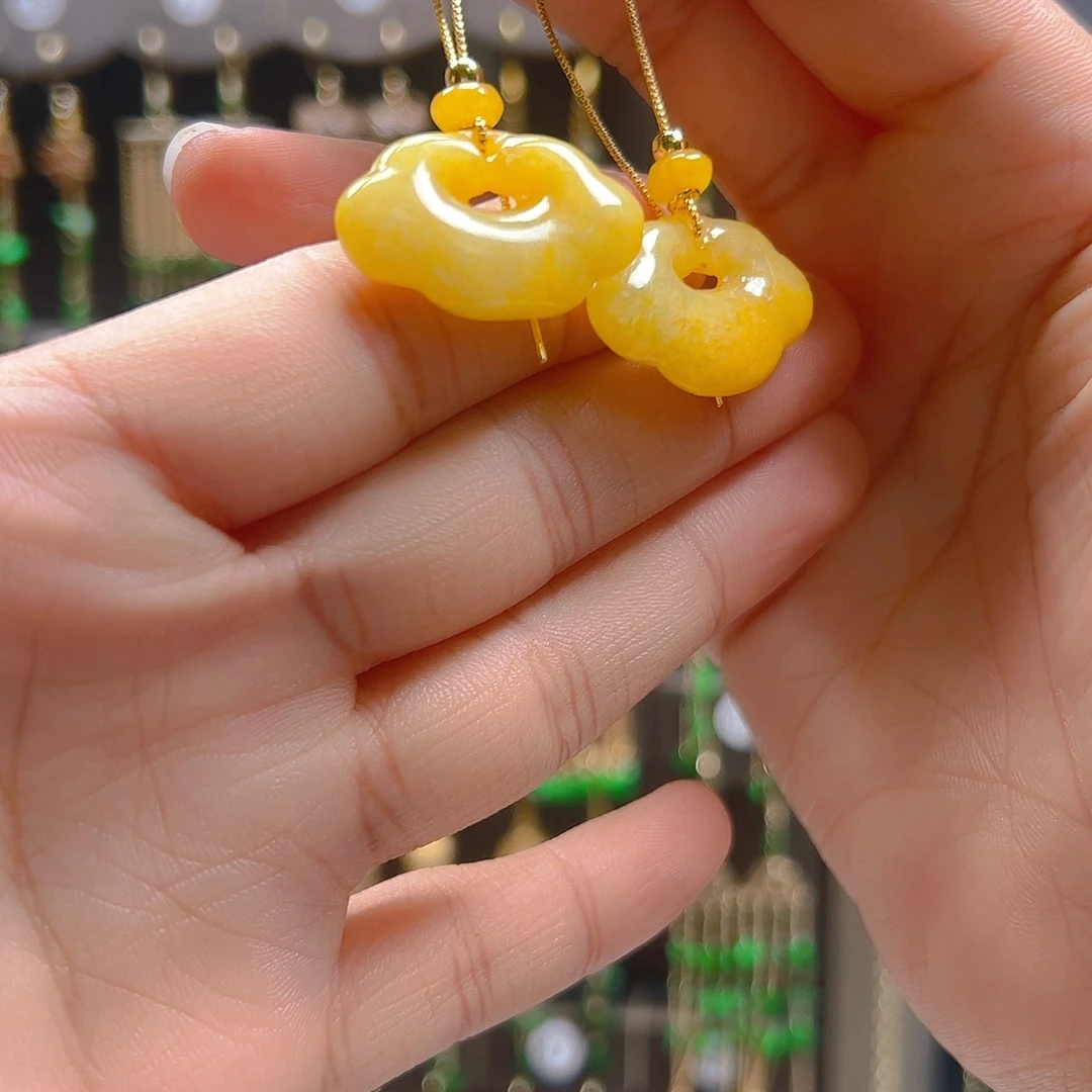 翡翠合金耳坠翡翠