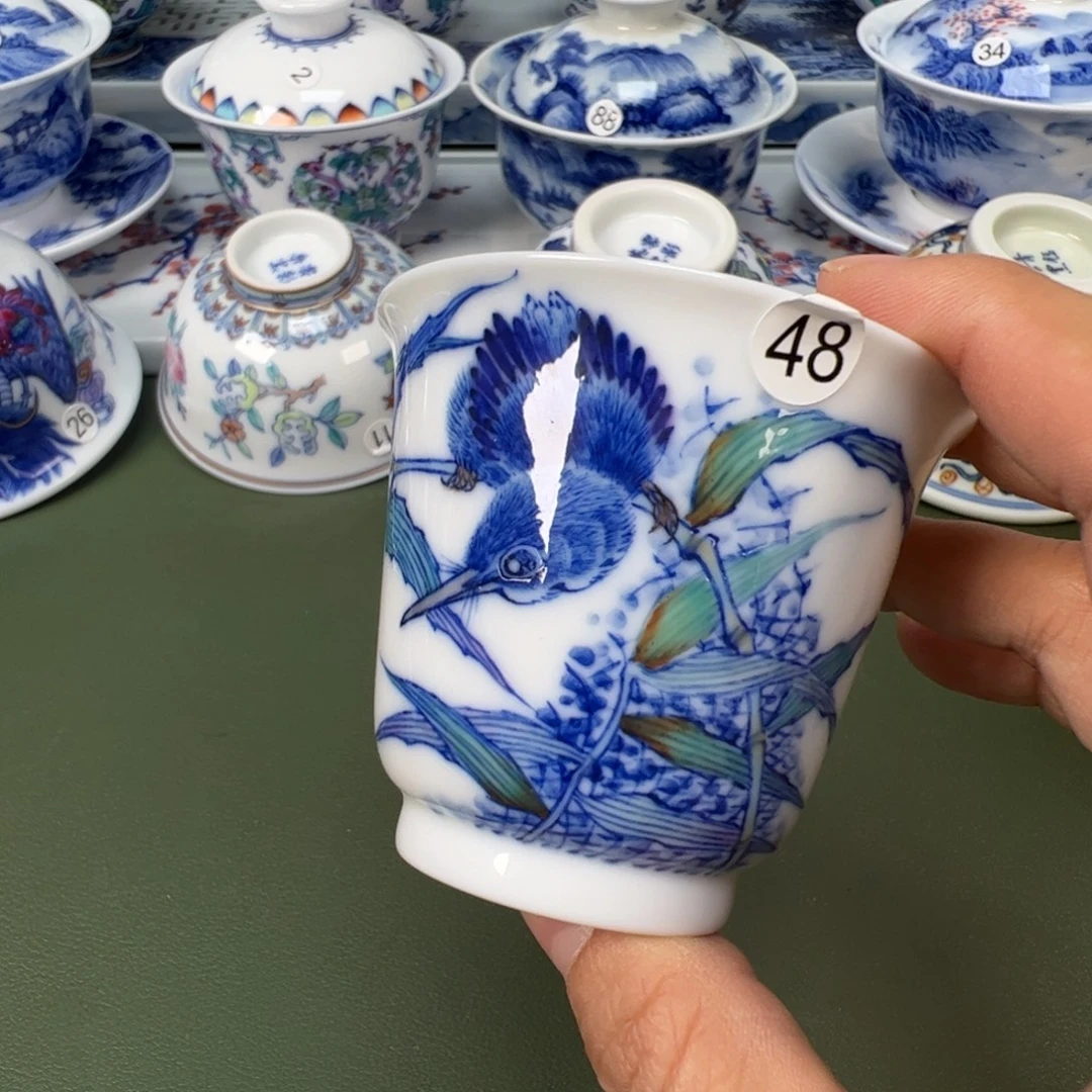 陶瓷景德镇纯手工纯手绘茶具木木48