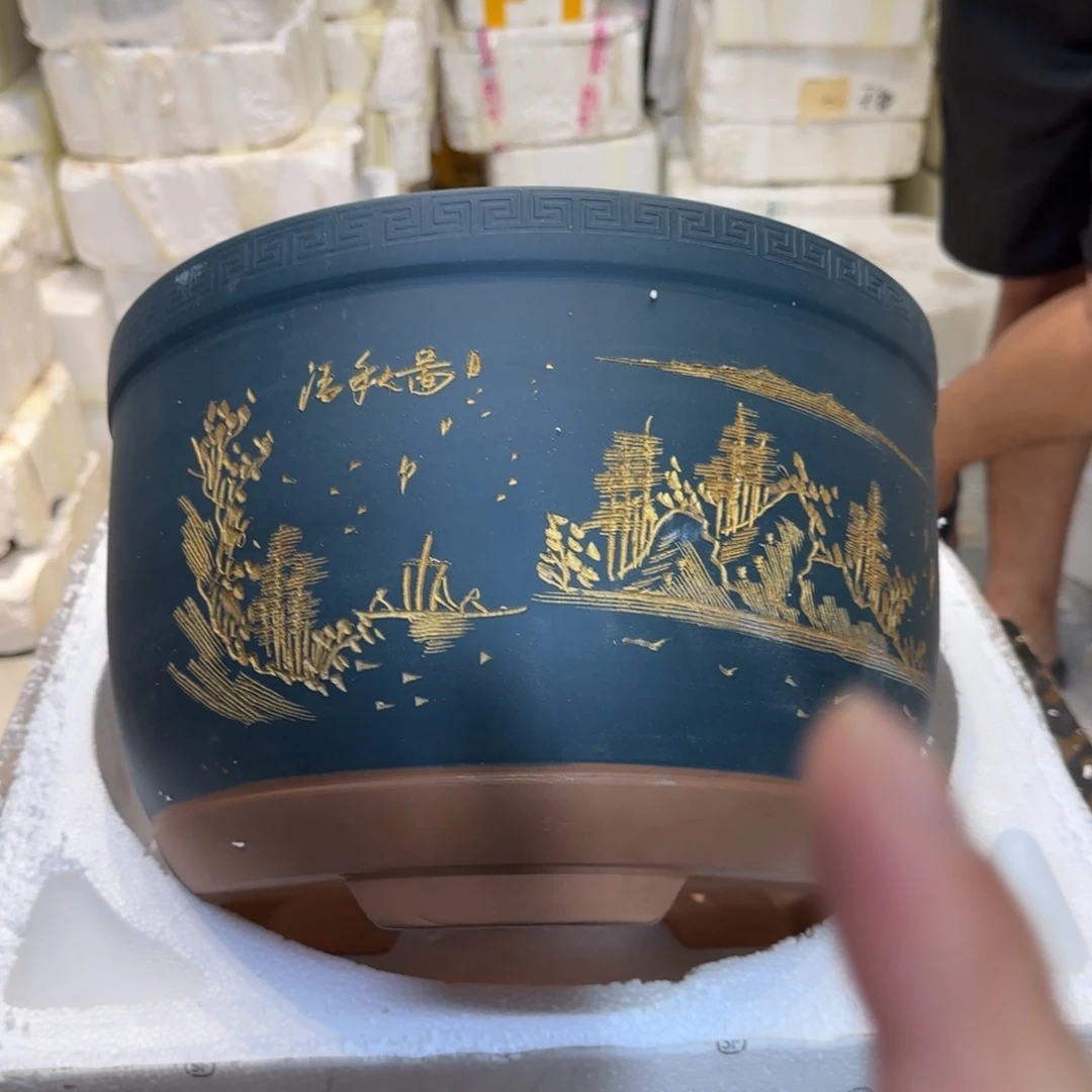 紫砂花盆口径30厘米