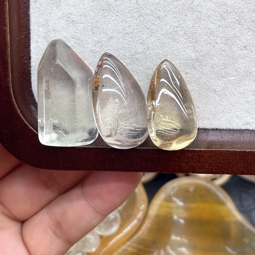 水晶未镶嵌珠宝半成品36 满天星、四季、黄水晶