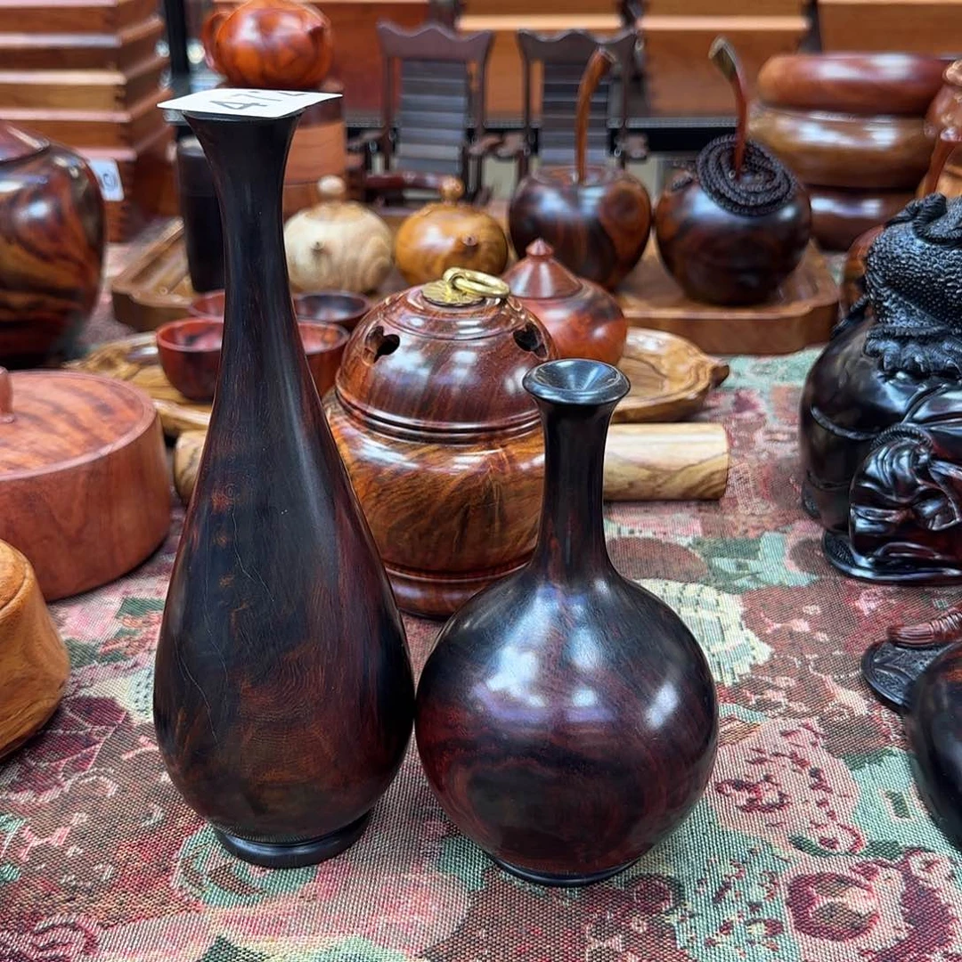 木兔*哥老挝大红酸枝原木花瓶