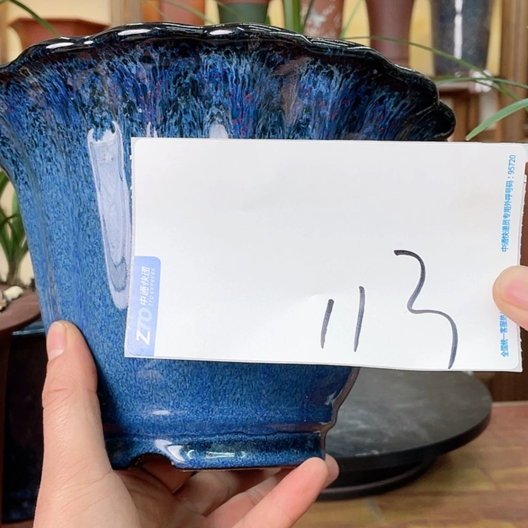 【闪购商品】紫砂花盆圆*兰花45588247558847855