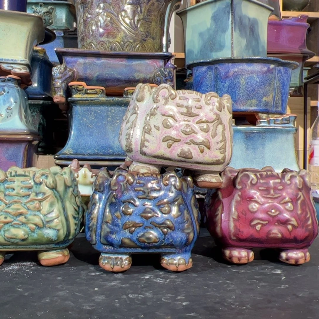 与***视当代盆景花盆…………