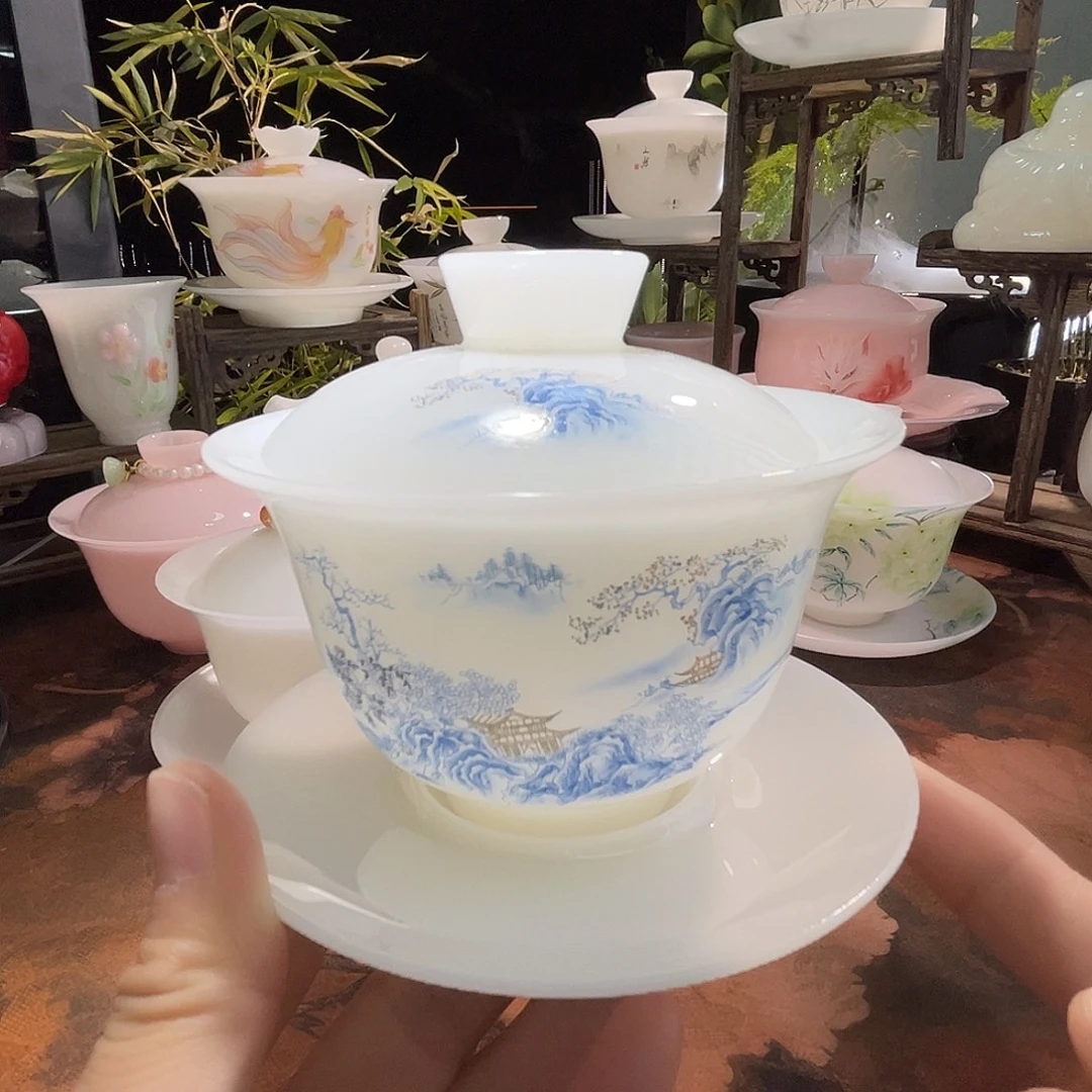 璞玉釉烧迎客松150ml