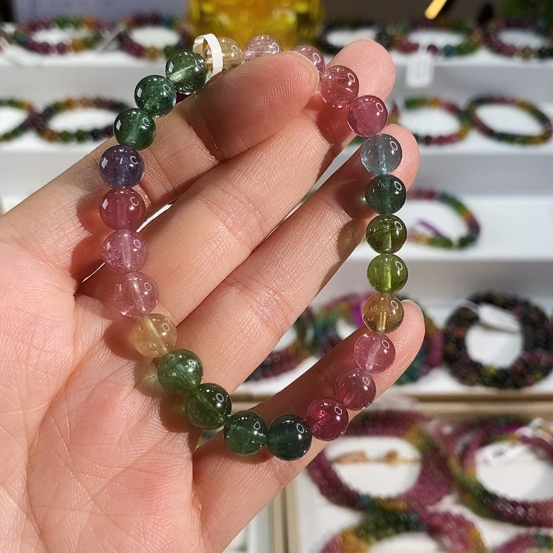 手链碧玺未镶嵌G2445素圈颜色微差