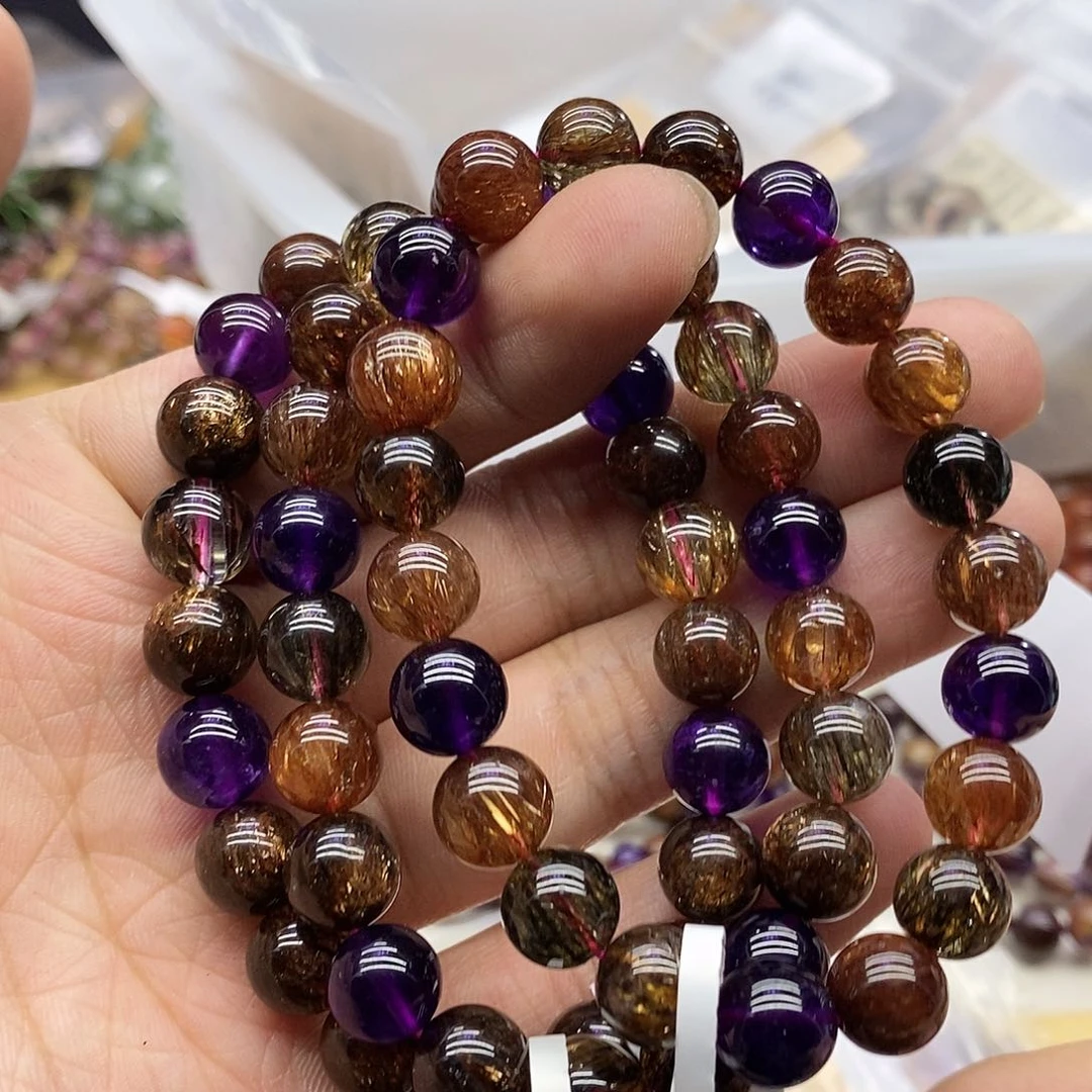 水晶手链未镶嵌多样性发货发一条