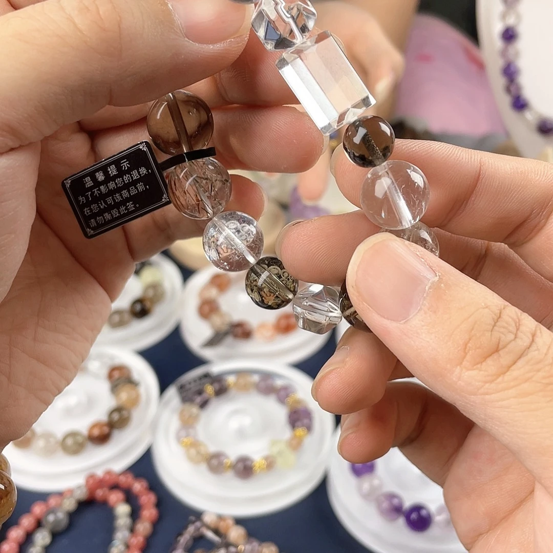 银S925镀金镶嵌手链水晶