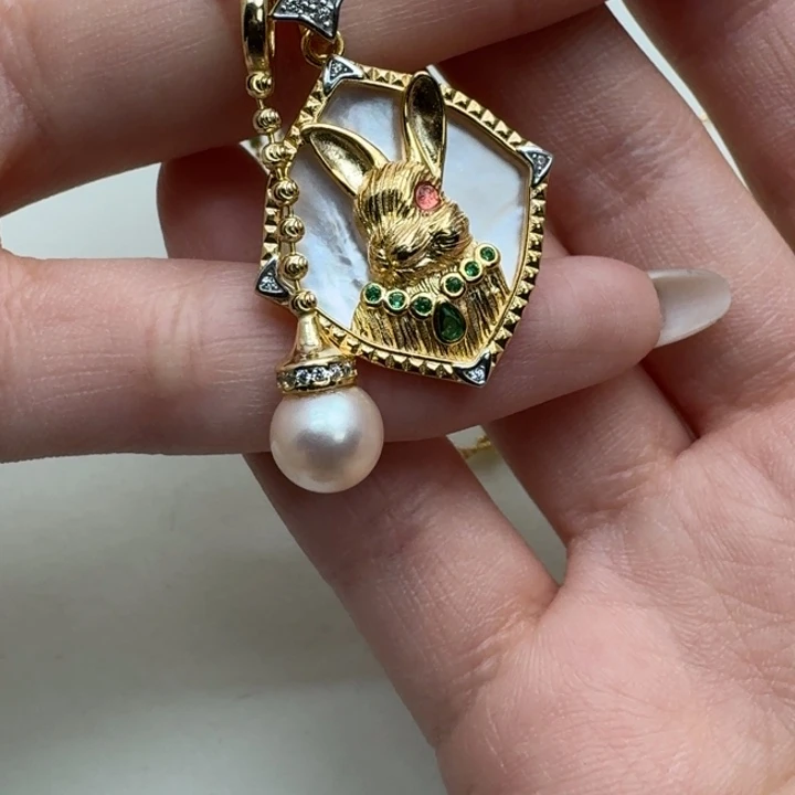 海水珍珠颈饰银S925镶嵌