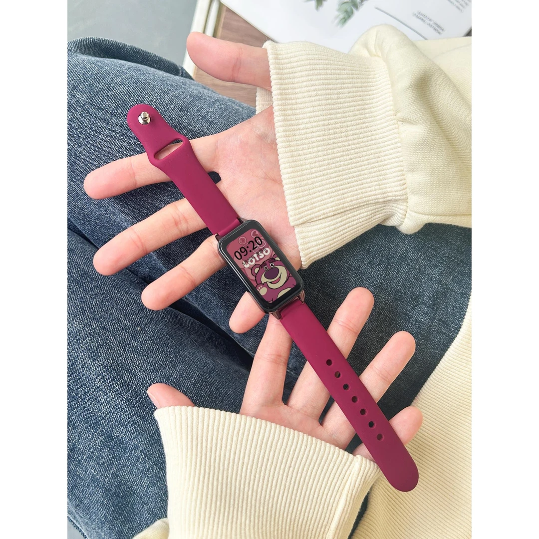 UhADa适用Keep手环b4表带新款【多巴胺系列】反扣硅胶表带智能运动