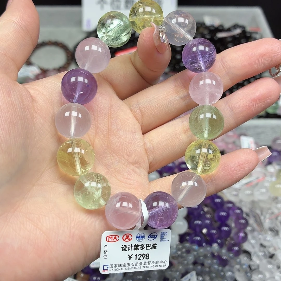 手串水晶未镶嵌卡13+设计款多巴胺41