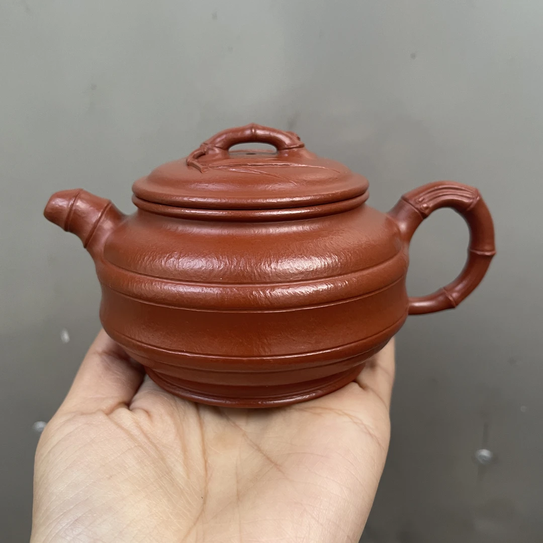 全手工双线竹鼓原矿朱泥200cc左右