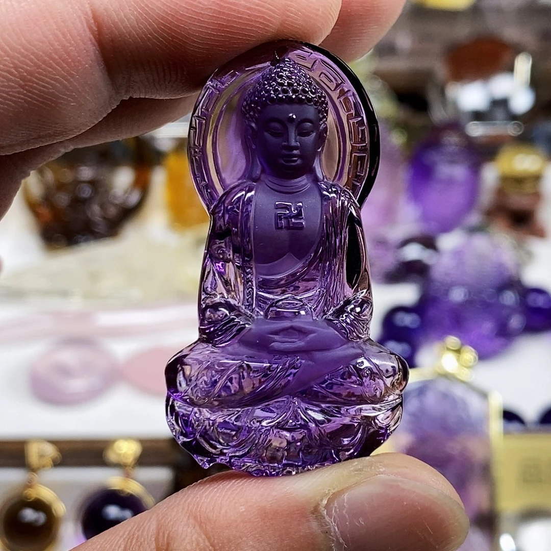 细***月颈饰未镶嵌水晶天然水晶吊坠