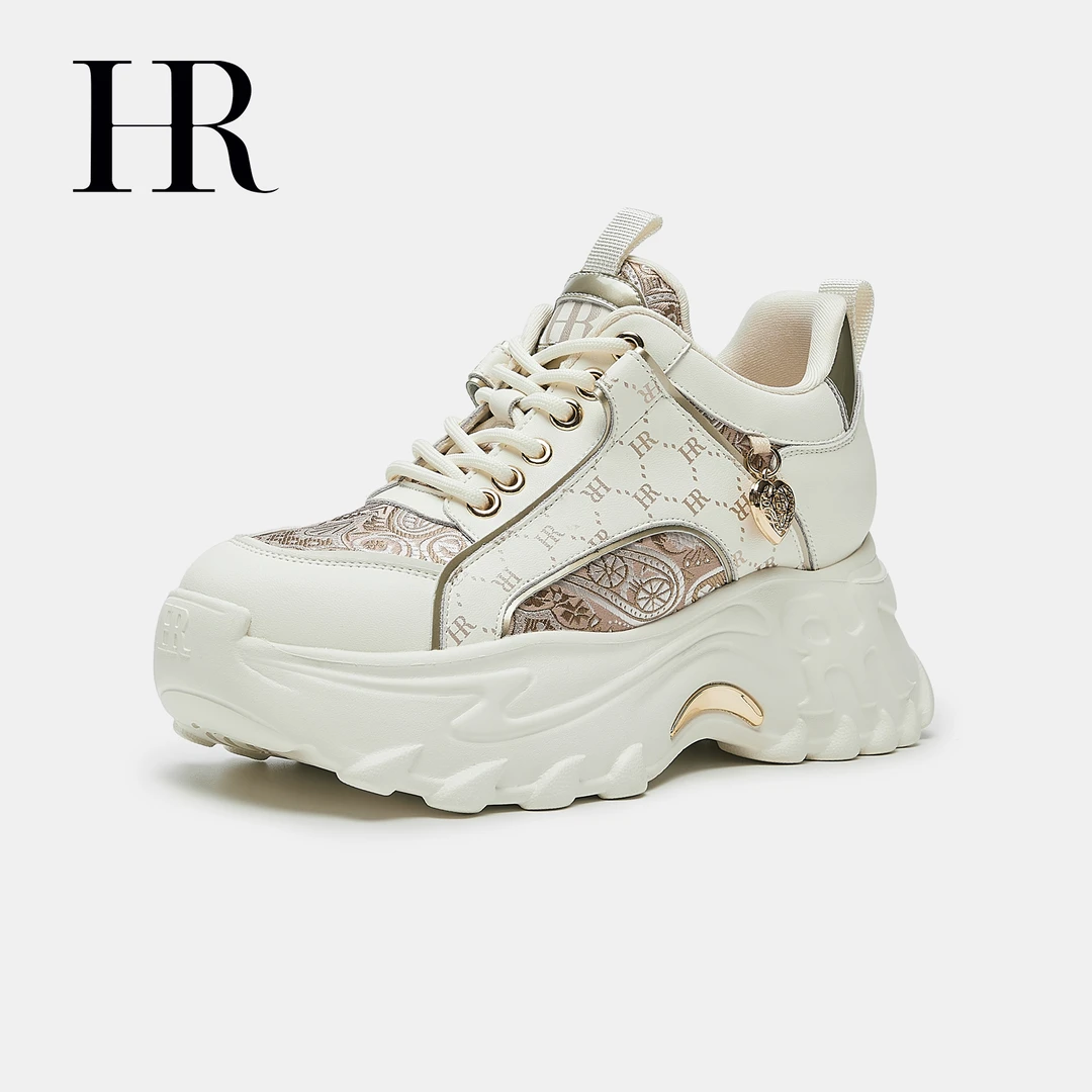 HR/赫莲娜女鞋百搭潮流设计感复古厚底女秋季系带时尚夏季透气女