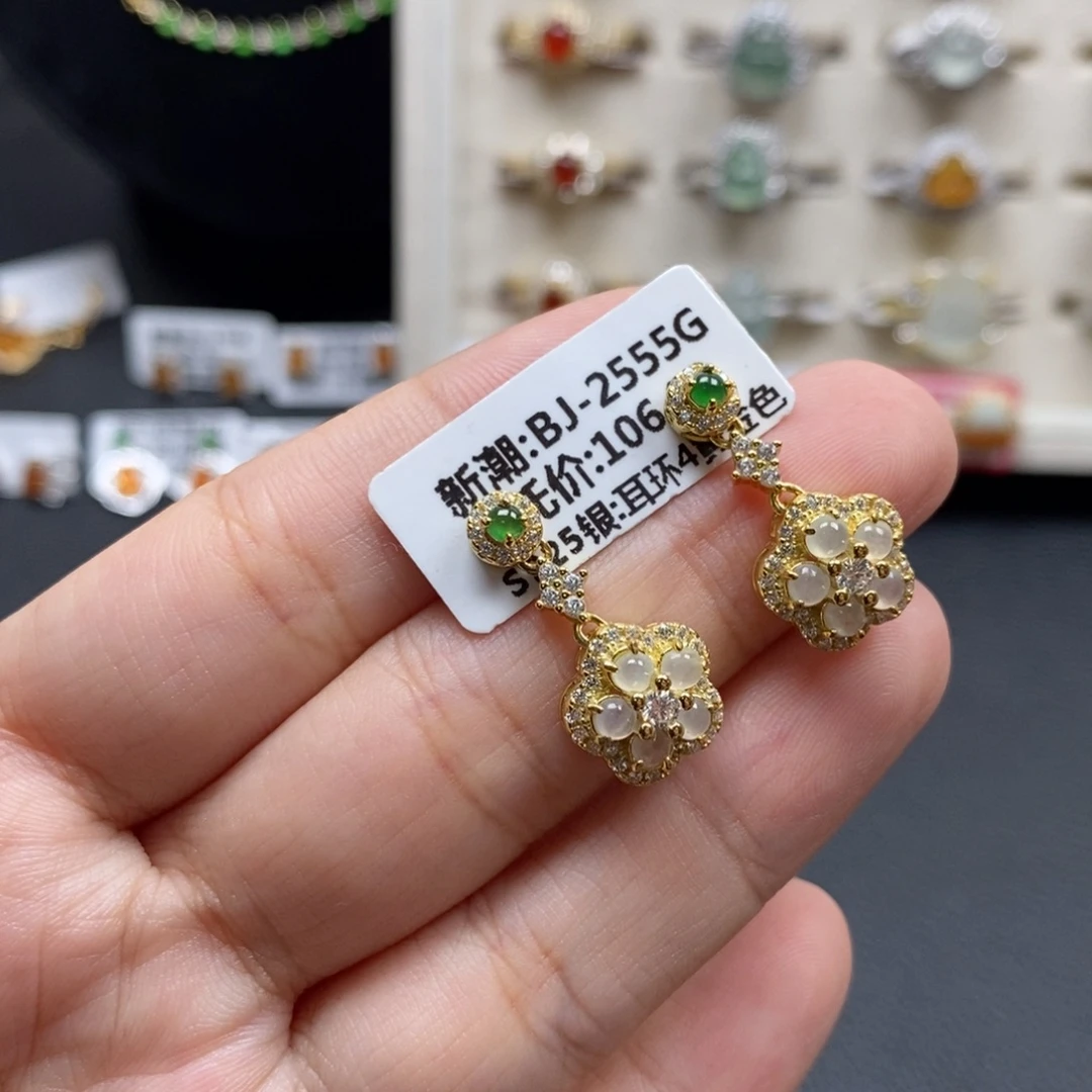 翡翠银S925镶嵌戒指