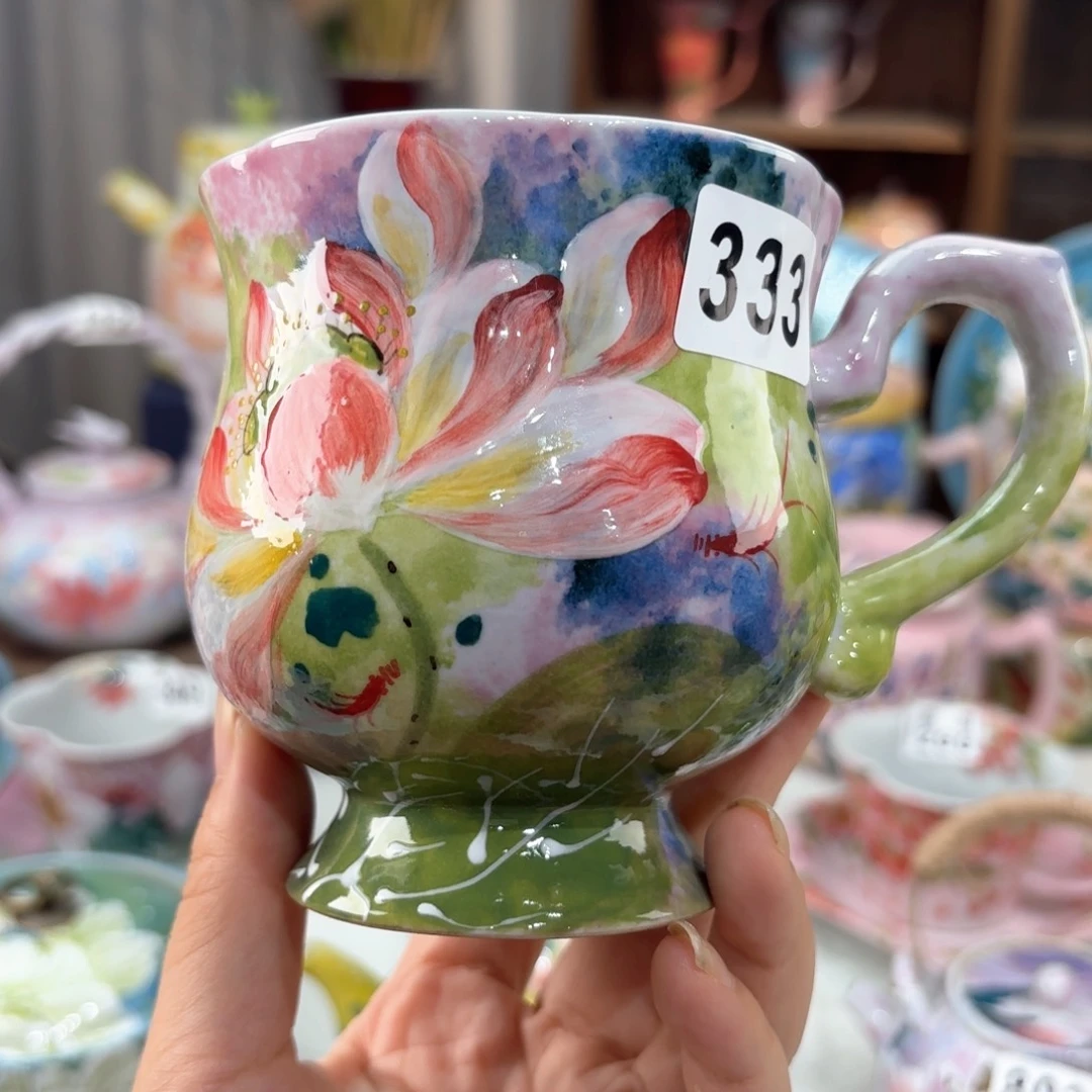 景德镇手绘高温釉下彩陶瓷茶具