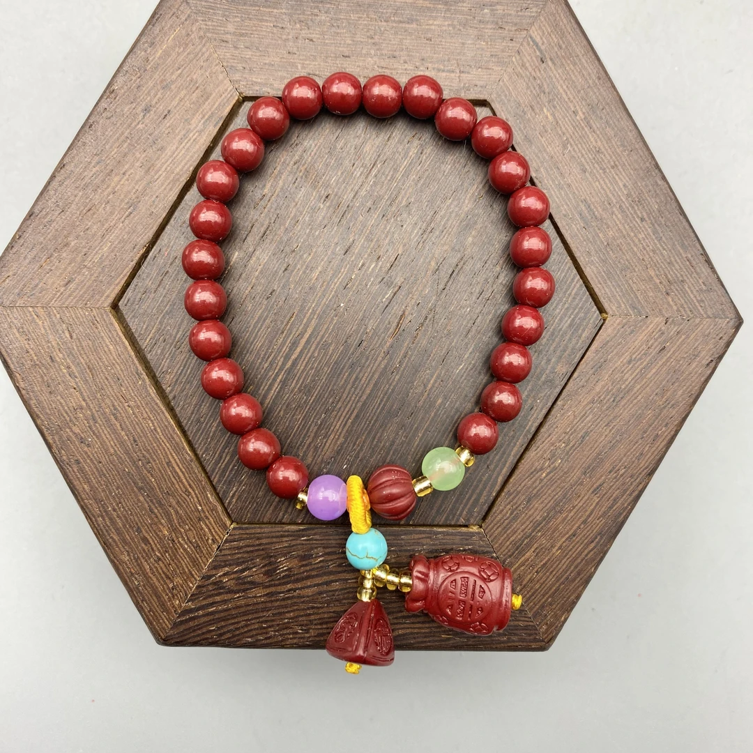 含辰砂工艺品ZA949-6mm紫色创意手串