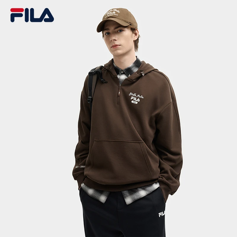 【重磅宽松连帽】Fila/斐乐男秋季新款时尚长袖休闲卫衣F11M539201F