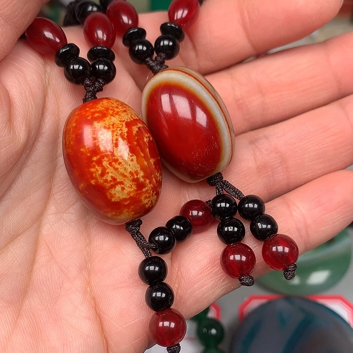 笑***生玛瑙/玉髓未镶嵌颈饰