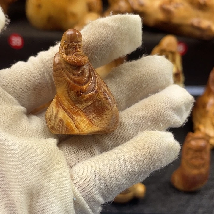 花***园柏木（崖柏）达摩手把件