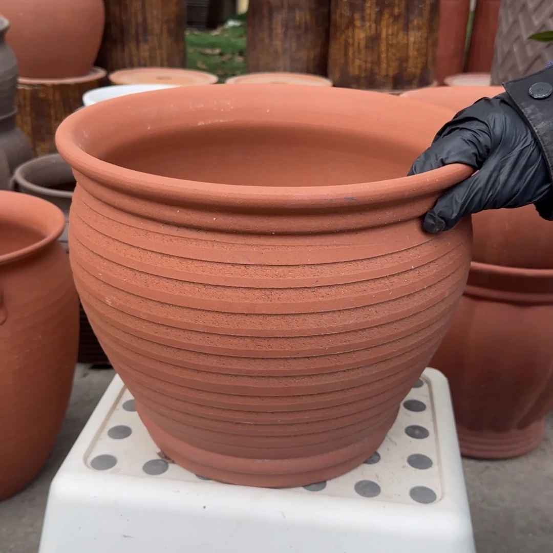 紫砂花盆口32高26宜兴紫砂