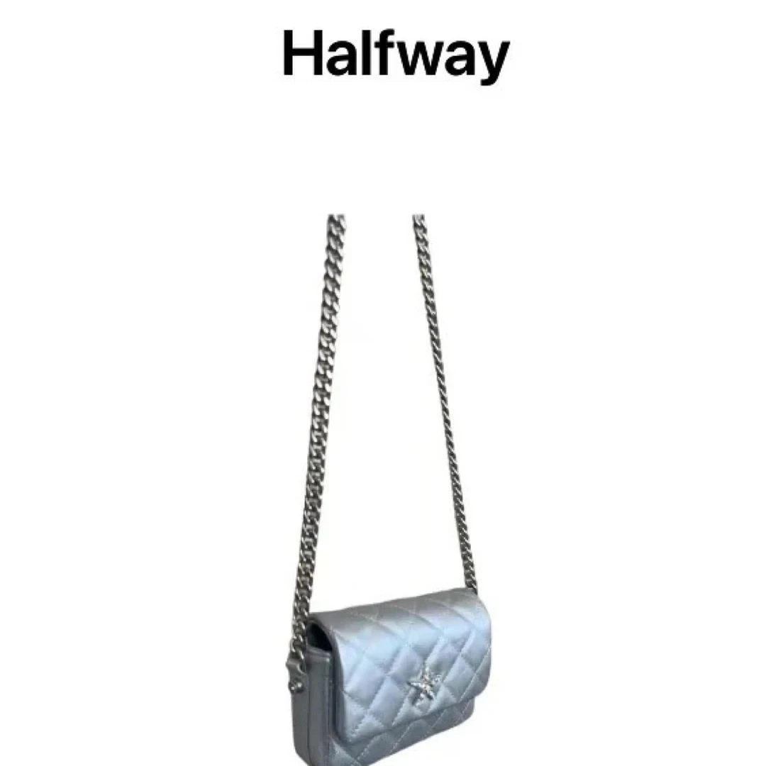 halfway 银色 五角星 小费包