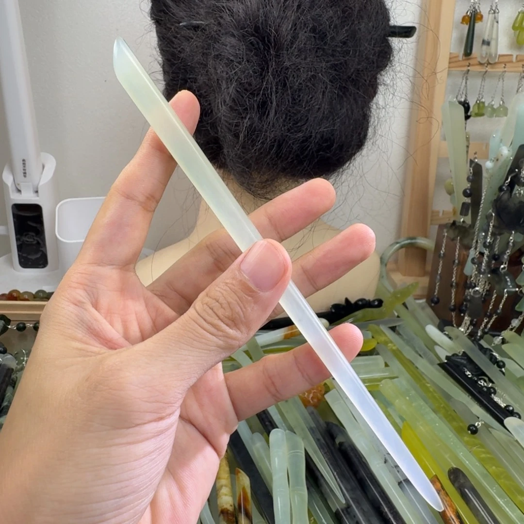 未镶嵌蛇纹石玉发饰