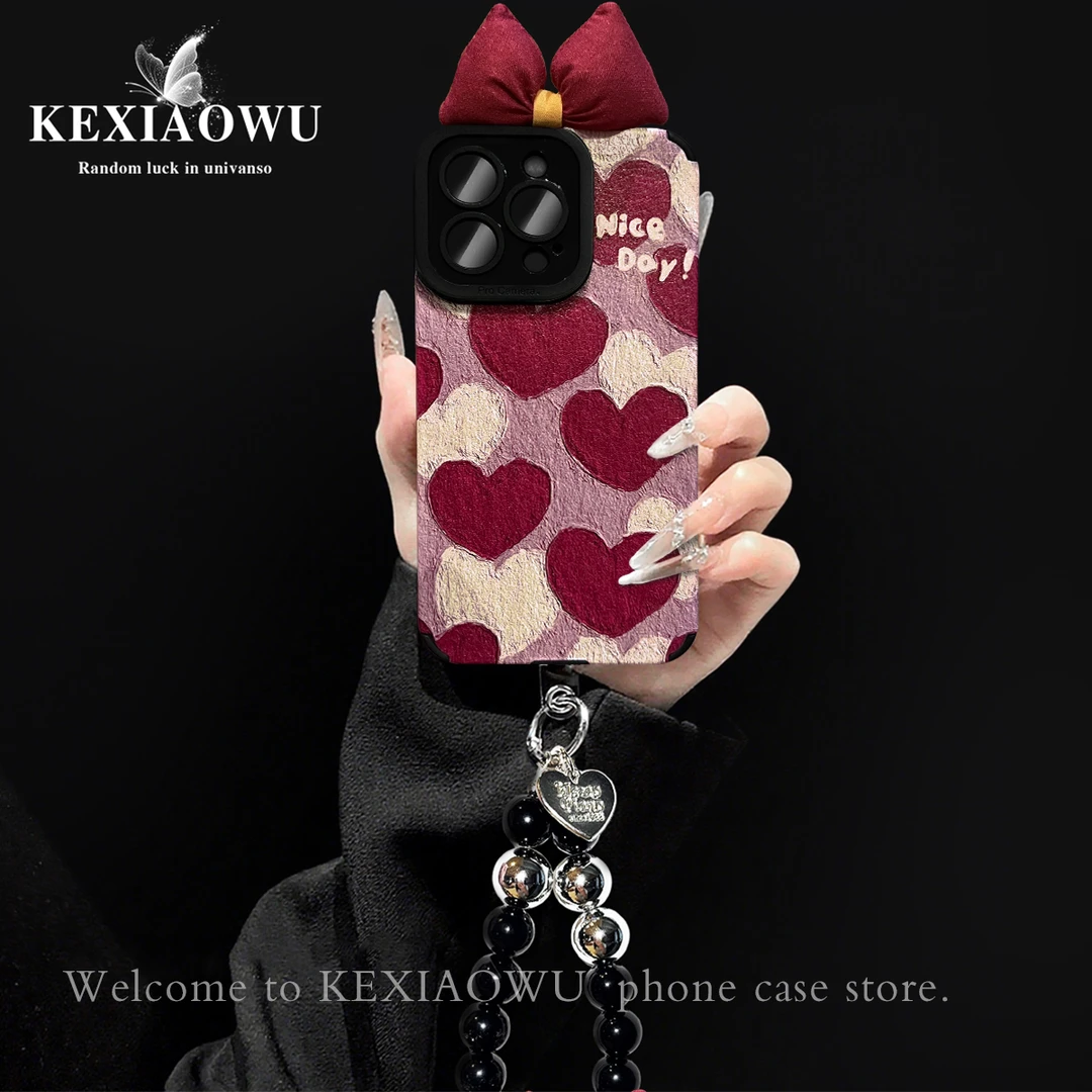 轻奢瞳眼适用满屏爱心苹果17PROMAX华为vivo小米oppo手链手机壳