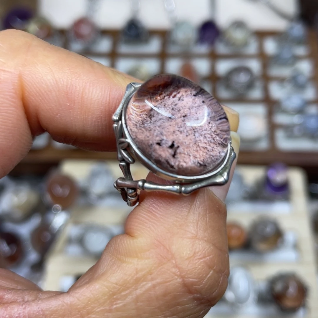 【闪购商品】银S925镶嵌珠宝半成品水晶戒指