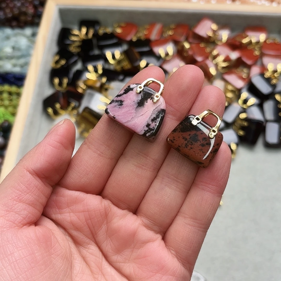 G***K玛瑙/玉髓未镶嵌珠宝半成品包包2颗