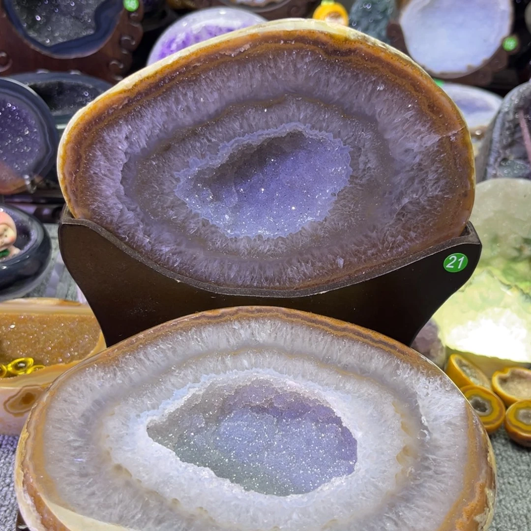 紫晶未镶嵌摆件水晶