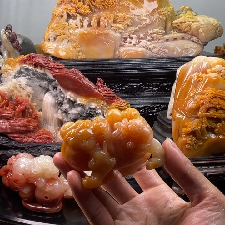 田黄石貔貅手把件