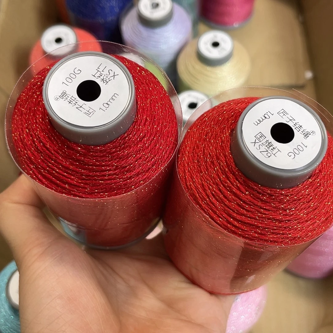 聚酯纤维1.0mm100克手搓棉—燃红+国旗红