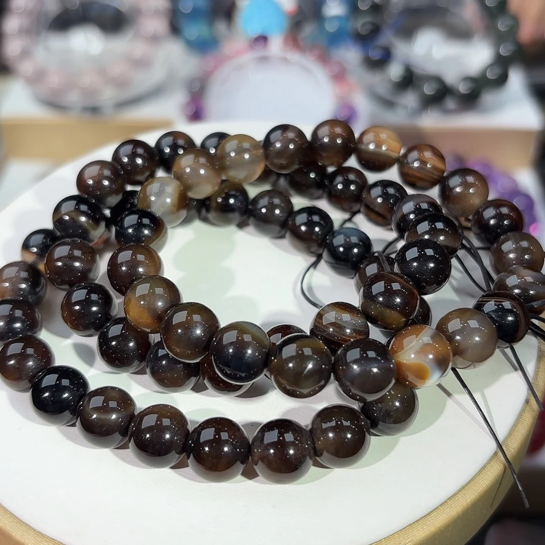 水晶手链未镶嵌黑缠丝
