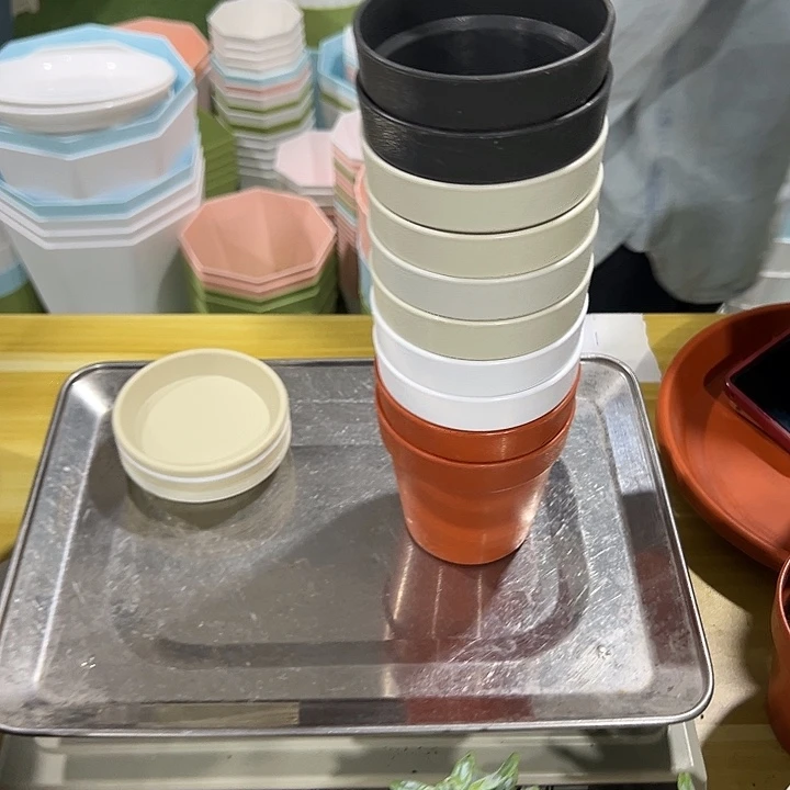 仿陶口9高9混色带托10只