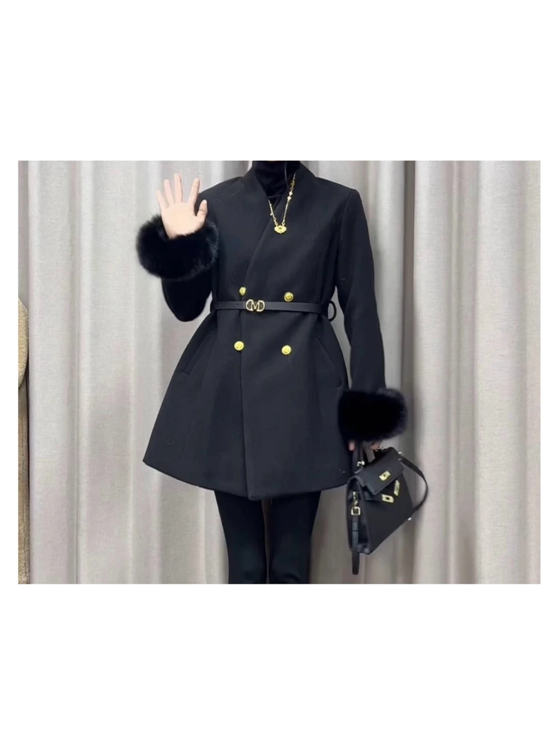 清言家年货款上新中短款289毛毛袖外套(衣长78左右)