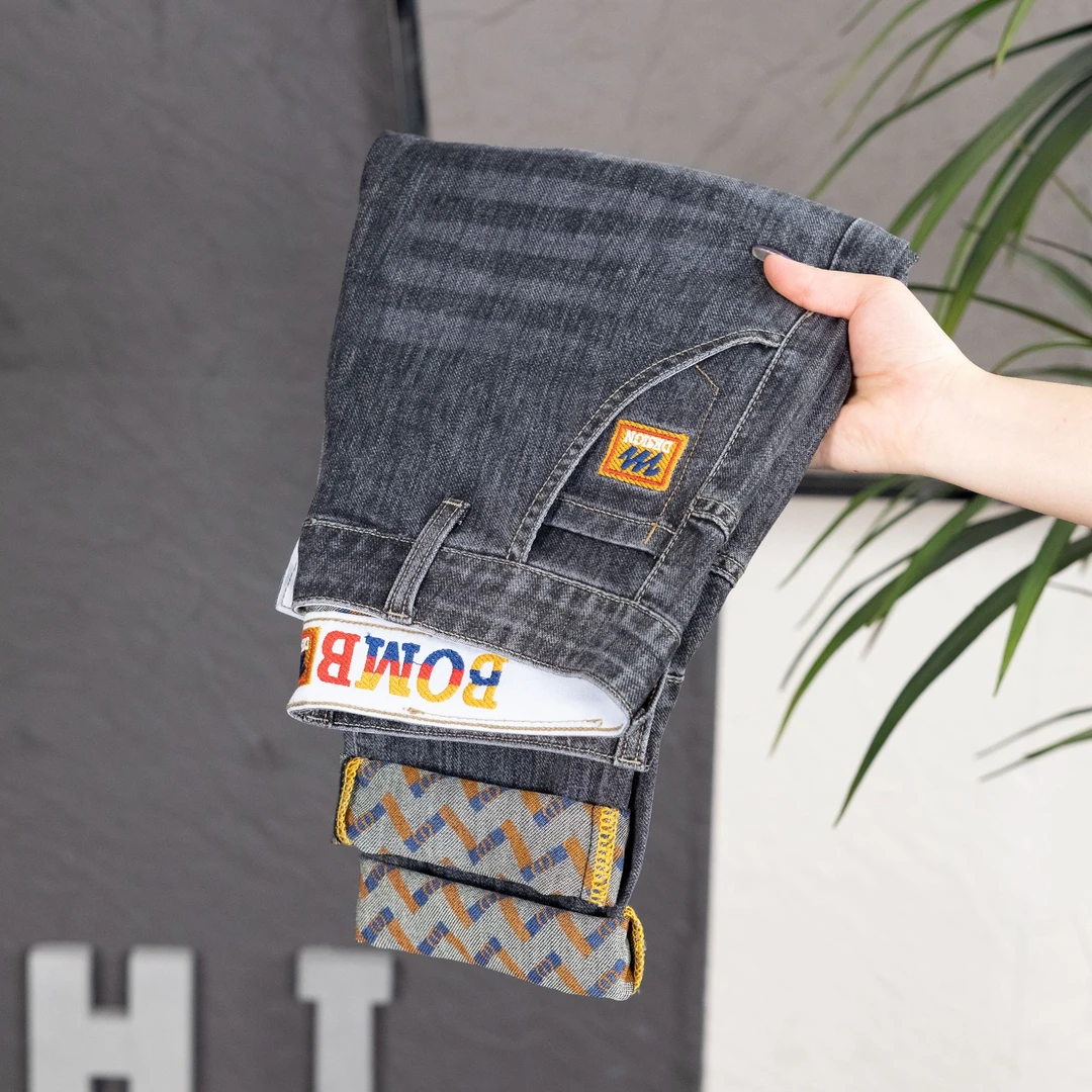 2025夏季新款牛仔裤百搭薄款时尚男士修身小直筒爆款长裤子男