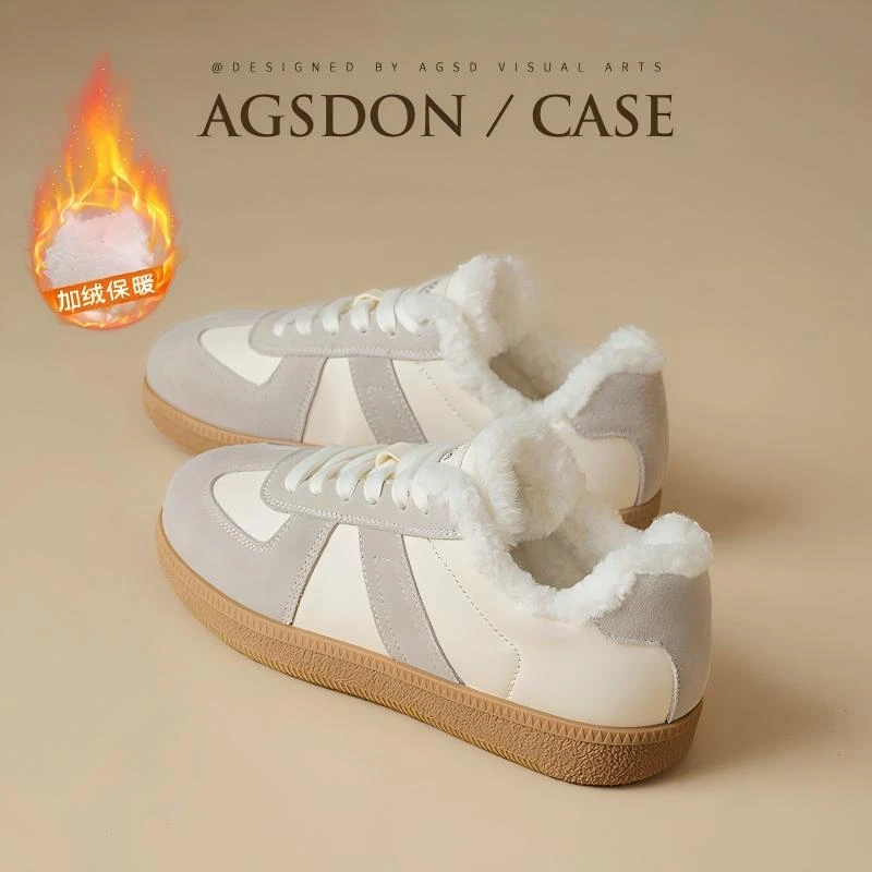 【奥古狮登】加绒德训鞋女加厚板鞋P143143+Y143143AA