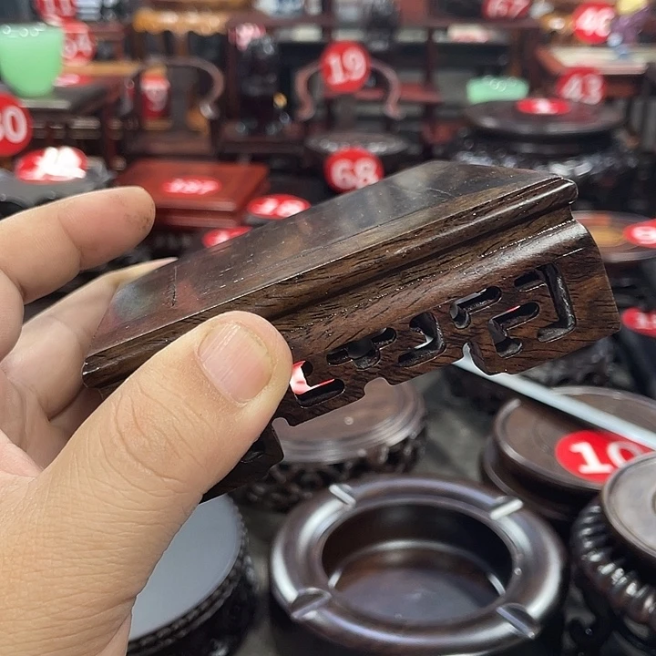 琉璃手工艺品红木底座工艺品