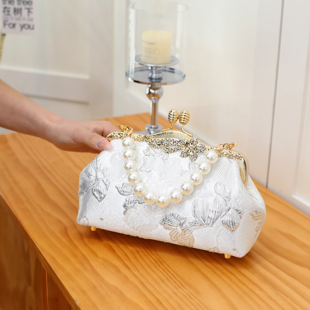 【蝴蝶兰】新中国国风旗袍马面裙搭配手拿手提斜挎包复古百搭A650