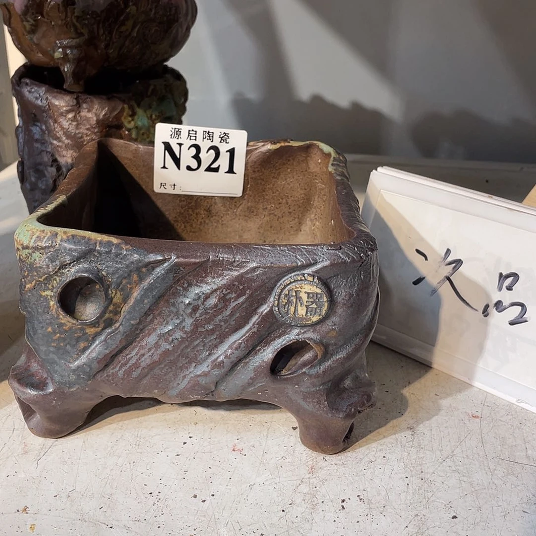 紫砂花盆景德镇陶瓷多肉321