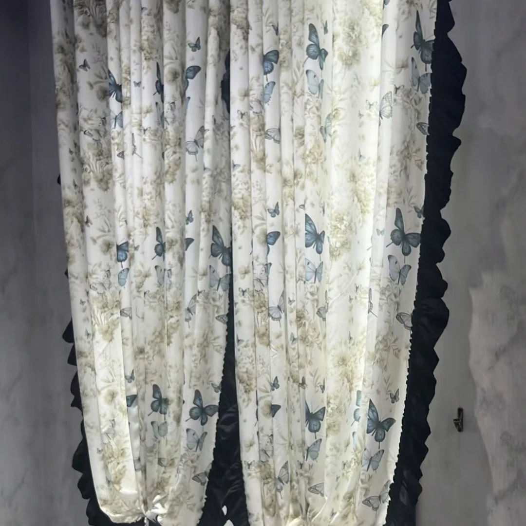 2025年新款窗纱蝴蝶纱，透光，不透人阳台客厅卧室纱