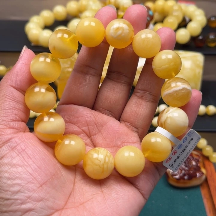 琥珀未镶嵌珠宝奇石M277号15.8+金白妖花