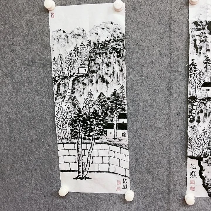 书法严老师绘画作品