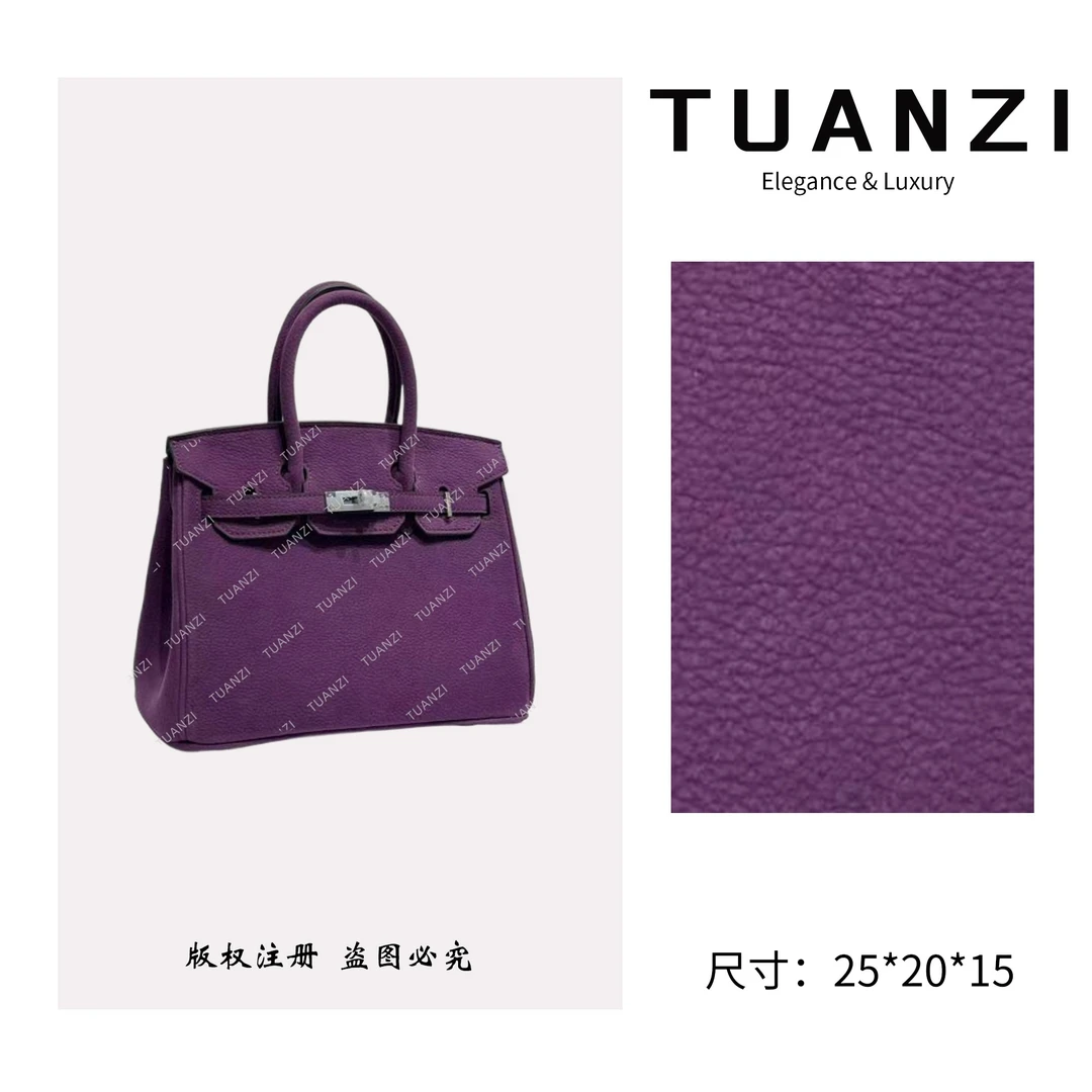 TUANZI『Birkin』大&马秋冬新款25银扣手提女包 XKY-2296-水晶紫
