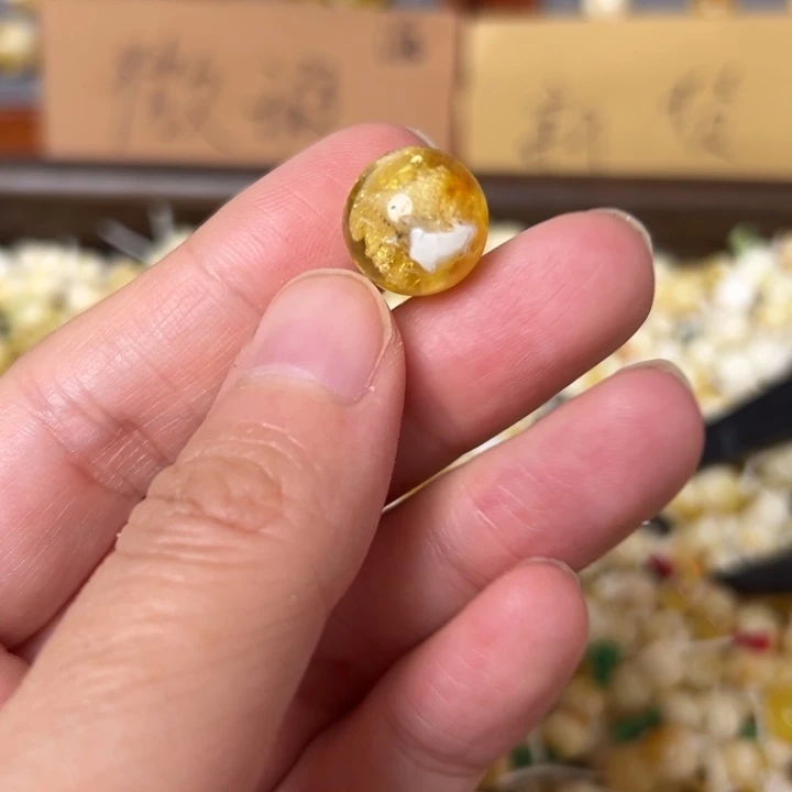 蜜蜡未镶嵌裸石13.1mm一个