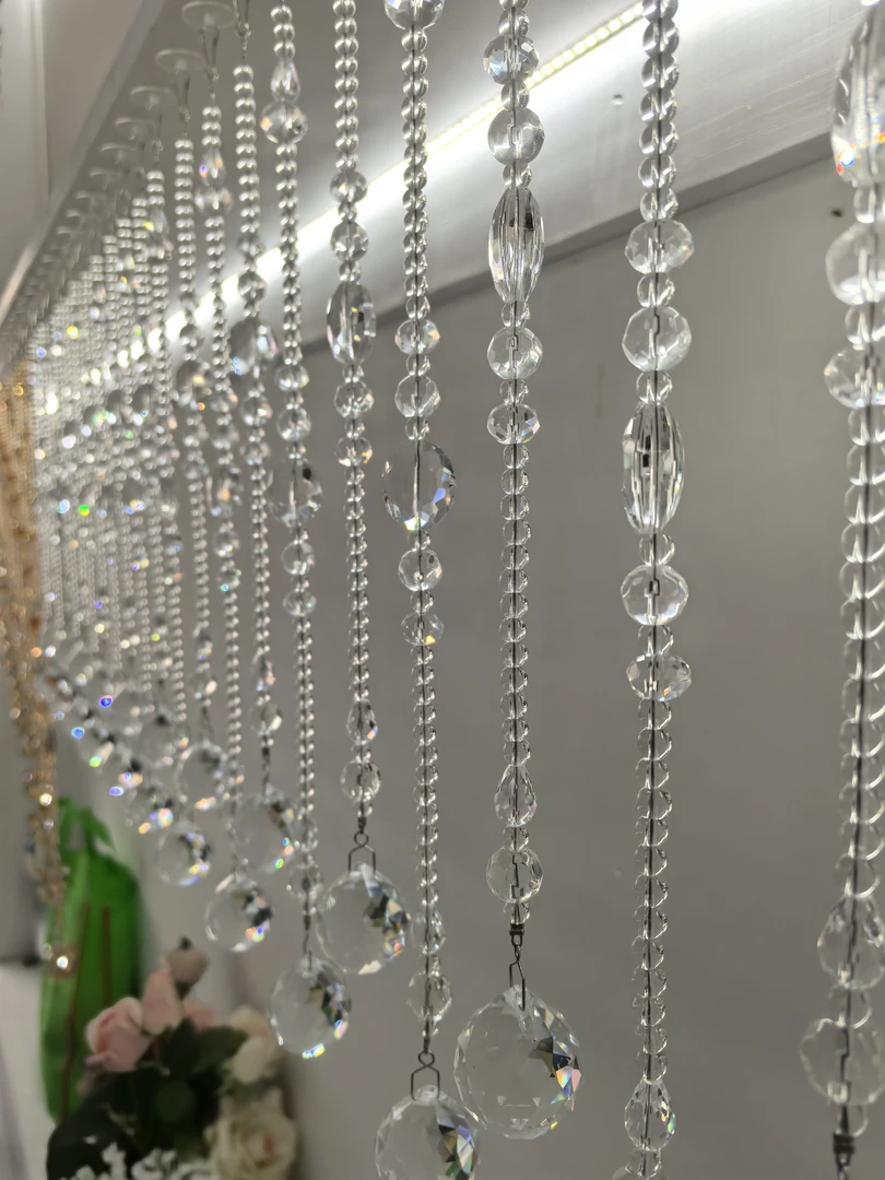 全白色招财进宝款帘