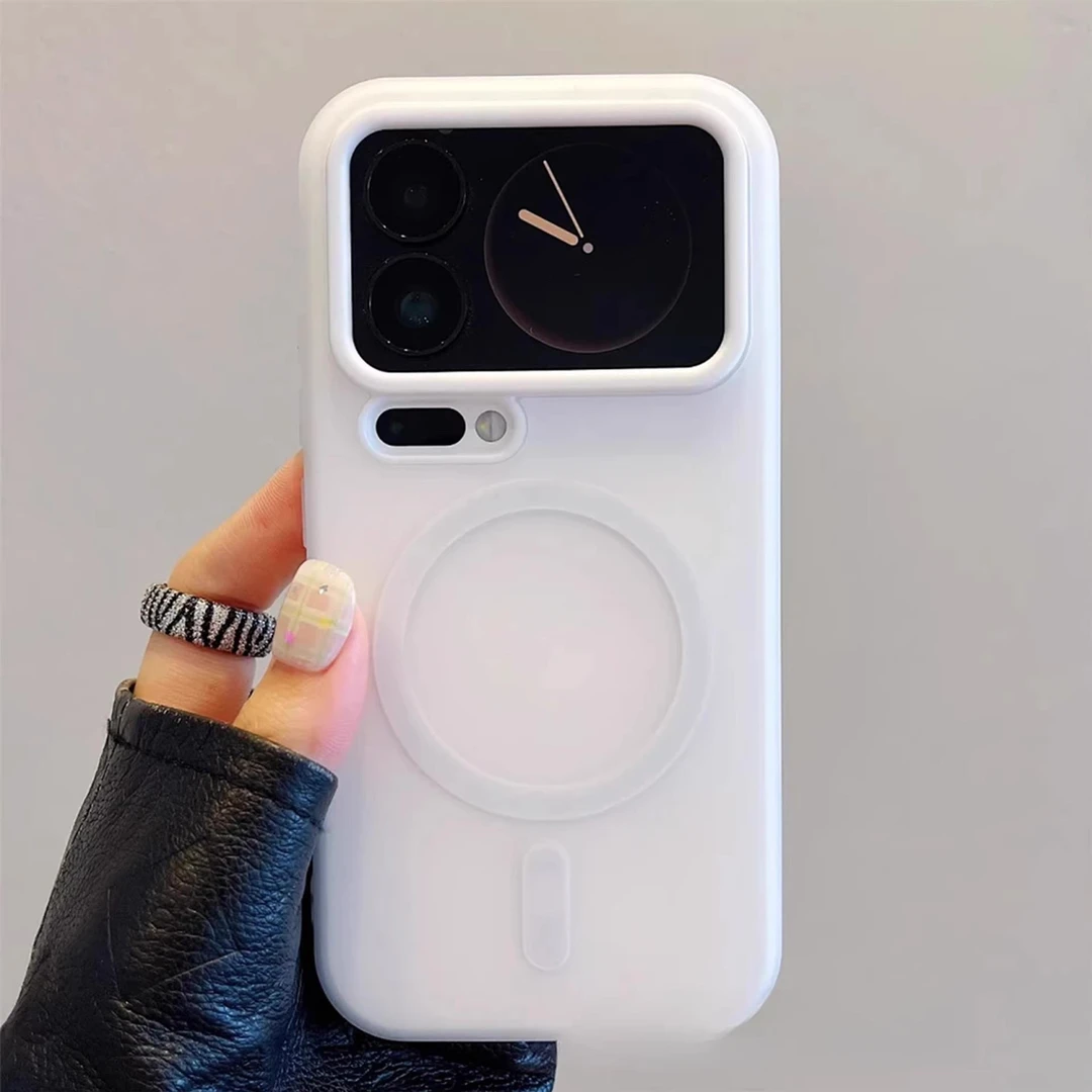 奥菲顿瓷白色磁吸二合一适用苹果17/16手机壳华为P70小米17promax